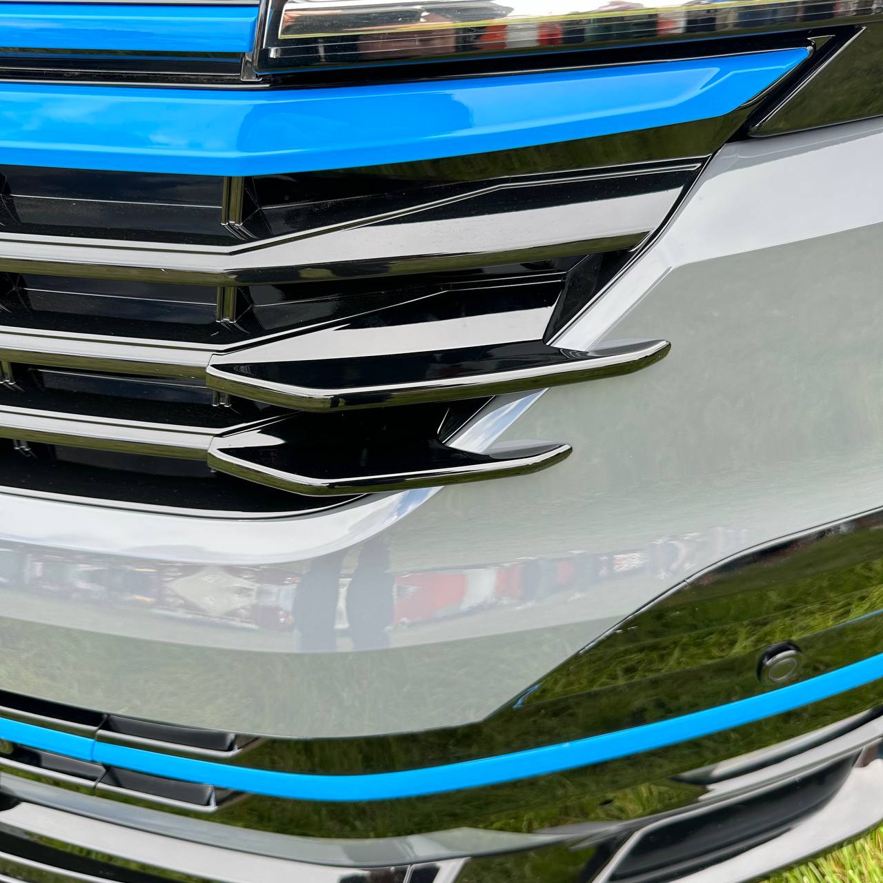 For VW T6.1 Front Grille Side Fins – Gloss Black Finish (Set of 4) | Van-X