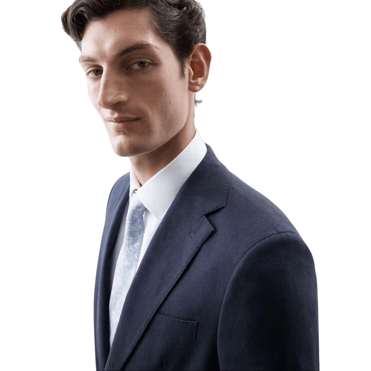 Tailored Fit Italian Performance Linen Blend Suit Jacket