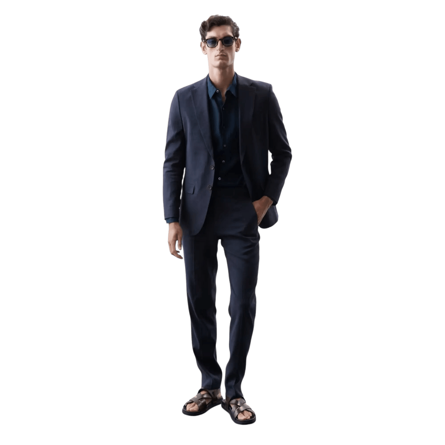 Tailored Fit Italian Performance Linen Blend Suit Jacket