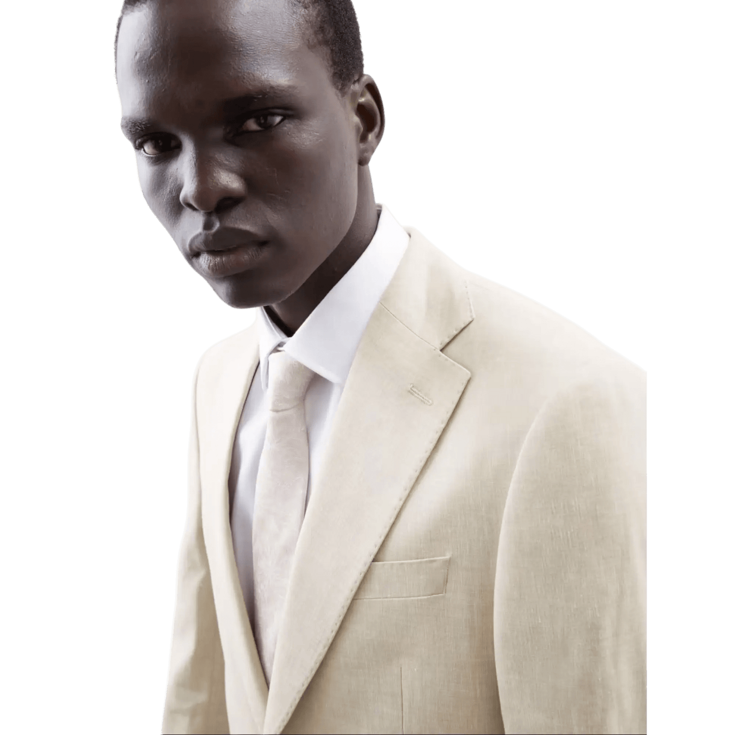 Tailored Fit Italian Performance Linen Blend Suit Jacket
