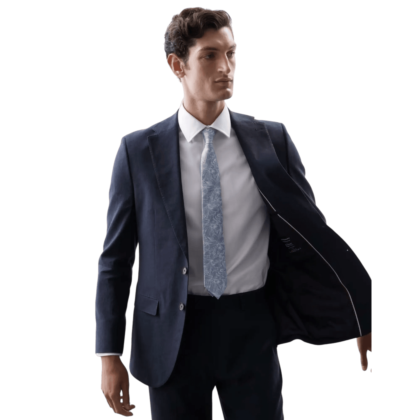 Tailored Fit Italian Performance Linen Blend Suit Jacket
