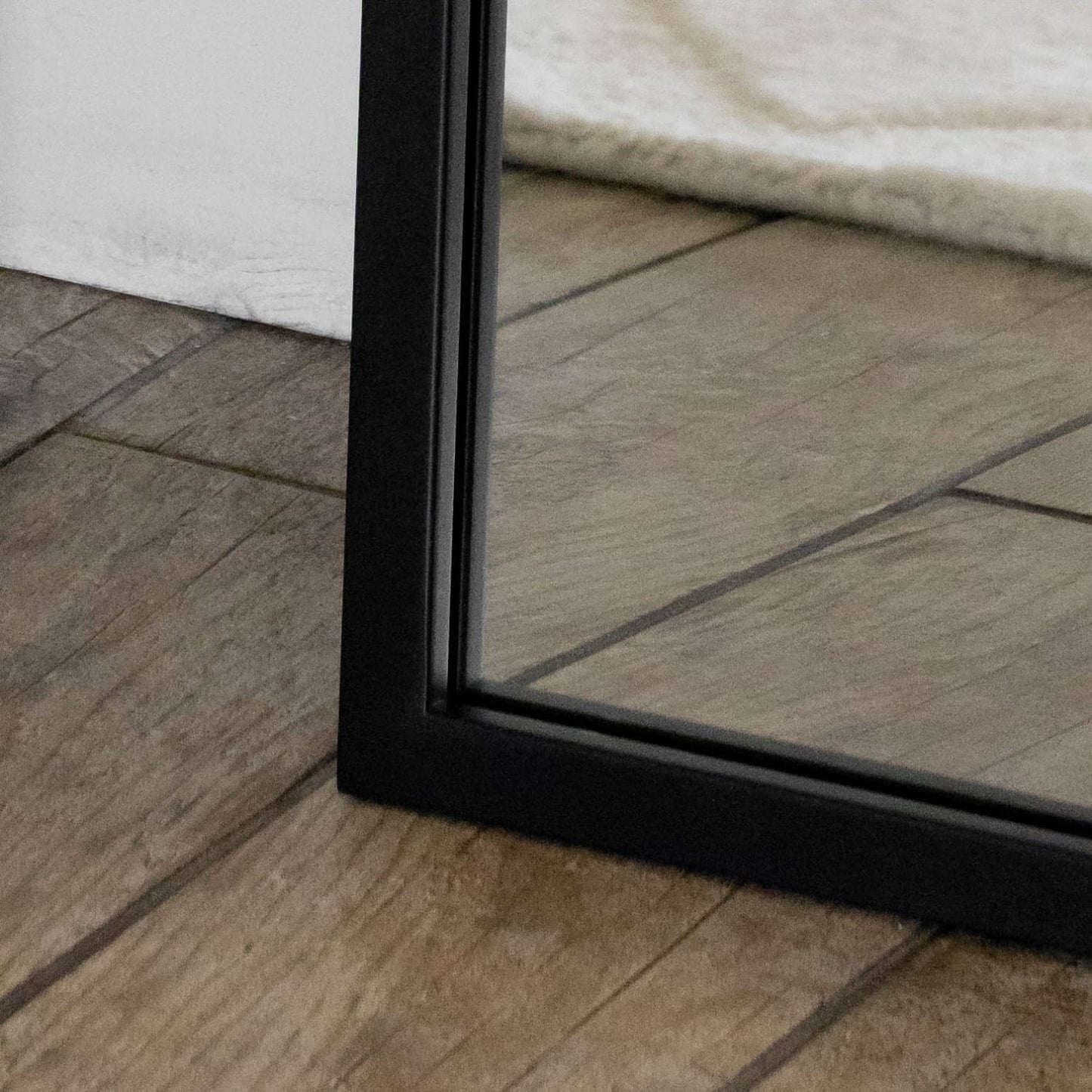 Takara - Full Length Black Metal Rectangle Mirror - 180cm x 105cm