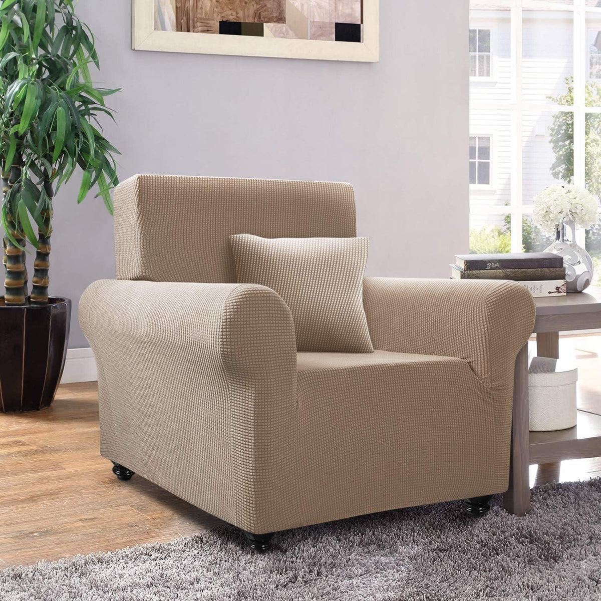 Sofa Cover 1 Seater Stretch Slipcover 80-120cm Elastic Protector TAOCOCO