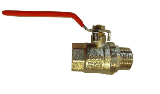 Brass Nickel-Plated Lever Valve 2in BSPM-F BSP Thread Fitting Water Flow Control