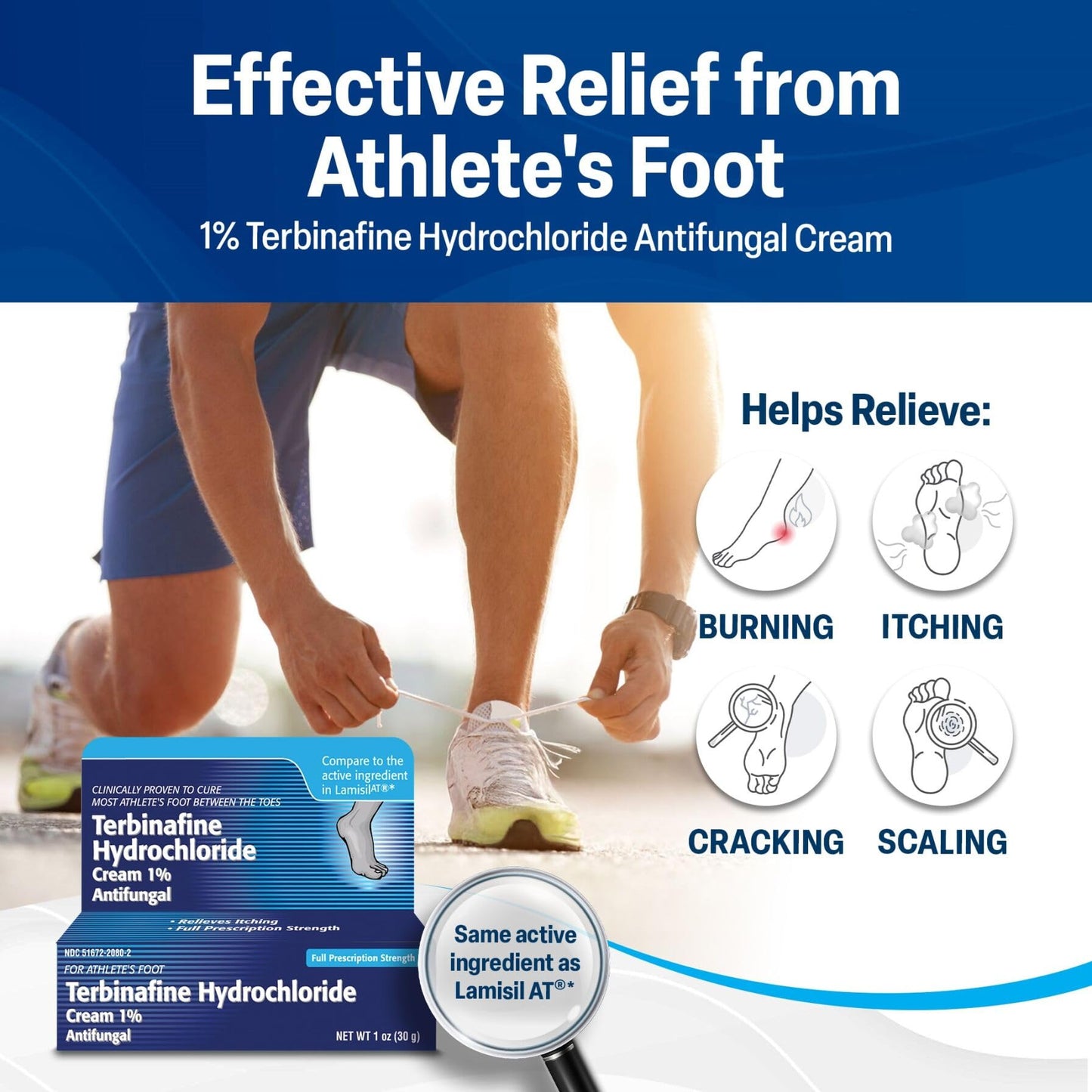 TARO Terbinafine 1% Anti-Fungal Cream – Athlete’s Foot Treatment (Pack of 2)