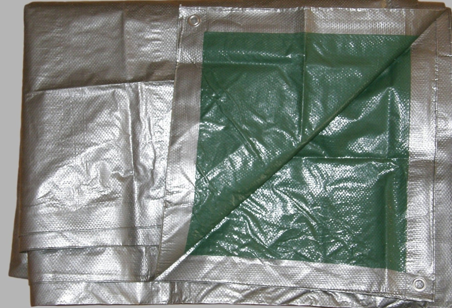 Silver M-Grade Tarpaulin 2m x 3m Waterproof Tarpaulin Cover Outdoor Ground Sheet