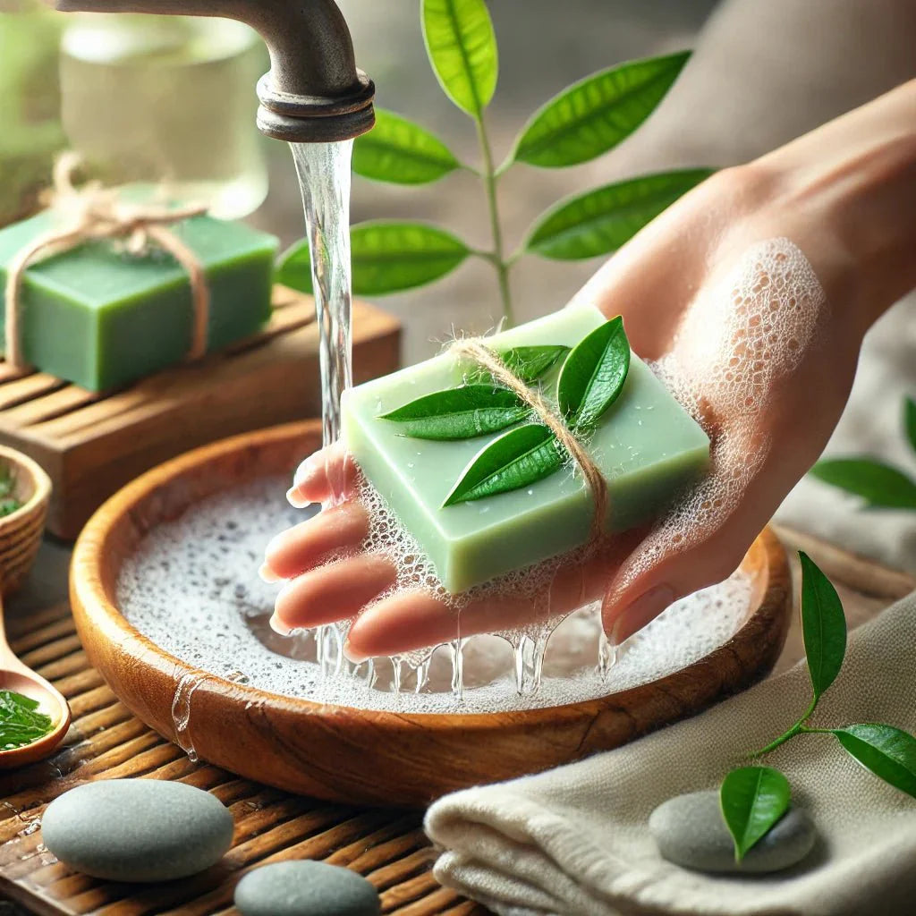 Tea Tree Oil Soap Bar 200g – Natural Antibacterial Cleanser – Vegan & Handmade UK