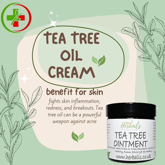 Herbalshire Tea Tree Oil Balm with Beeswax – Natural Tea Tree Ointment for Skin Support
