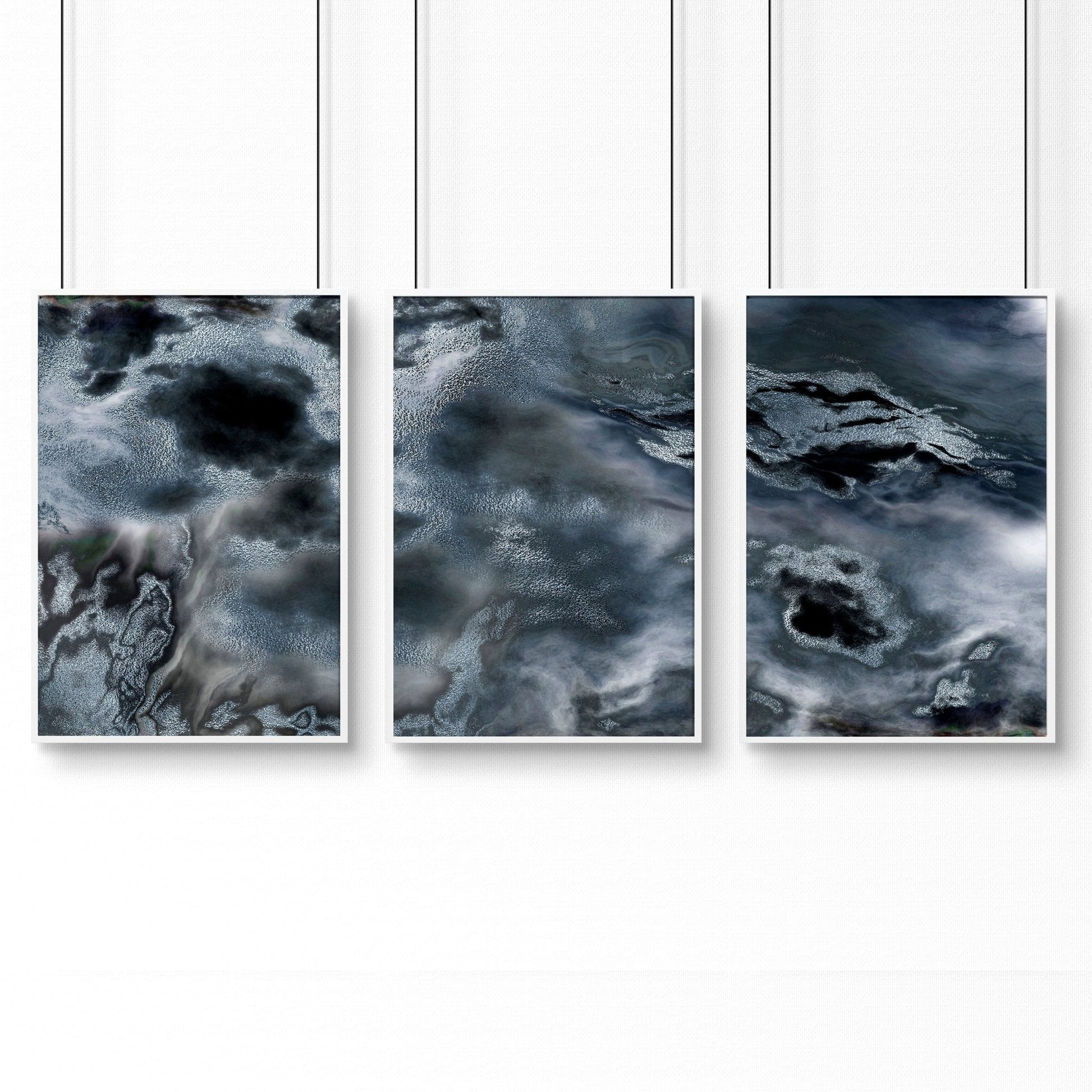 Teal Coloured Wall Art | set of 3 framed wall art prints