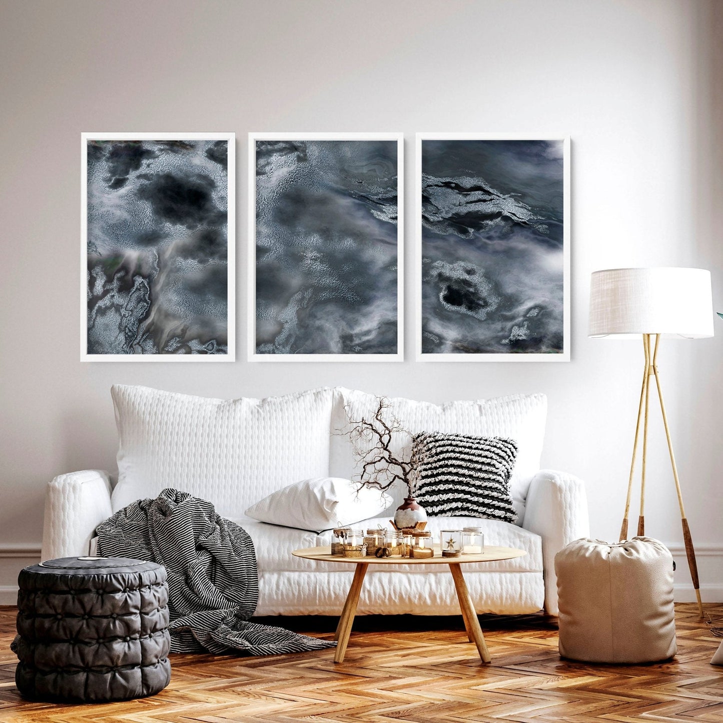 Teal Coloured Wall Art | set of 3 framed wall art prints