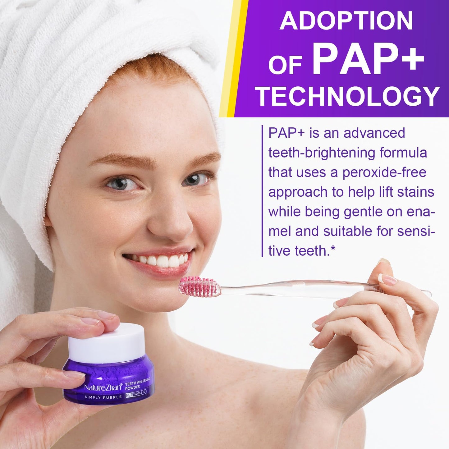 Teeth Whitening Powder – Removes Stains, No Sensitivity, Enamel-Safe Whitening