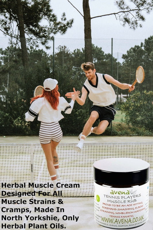 Tennis Players' Muscle Rub - Natural Herbal Massage Balm Cream for Tennis Player