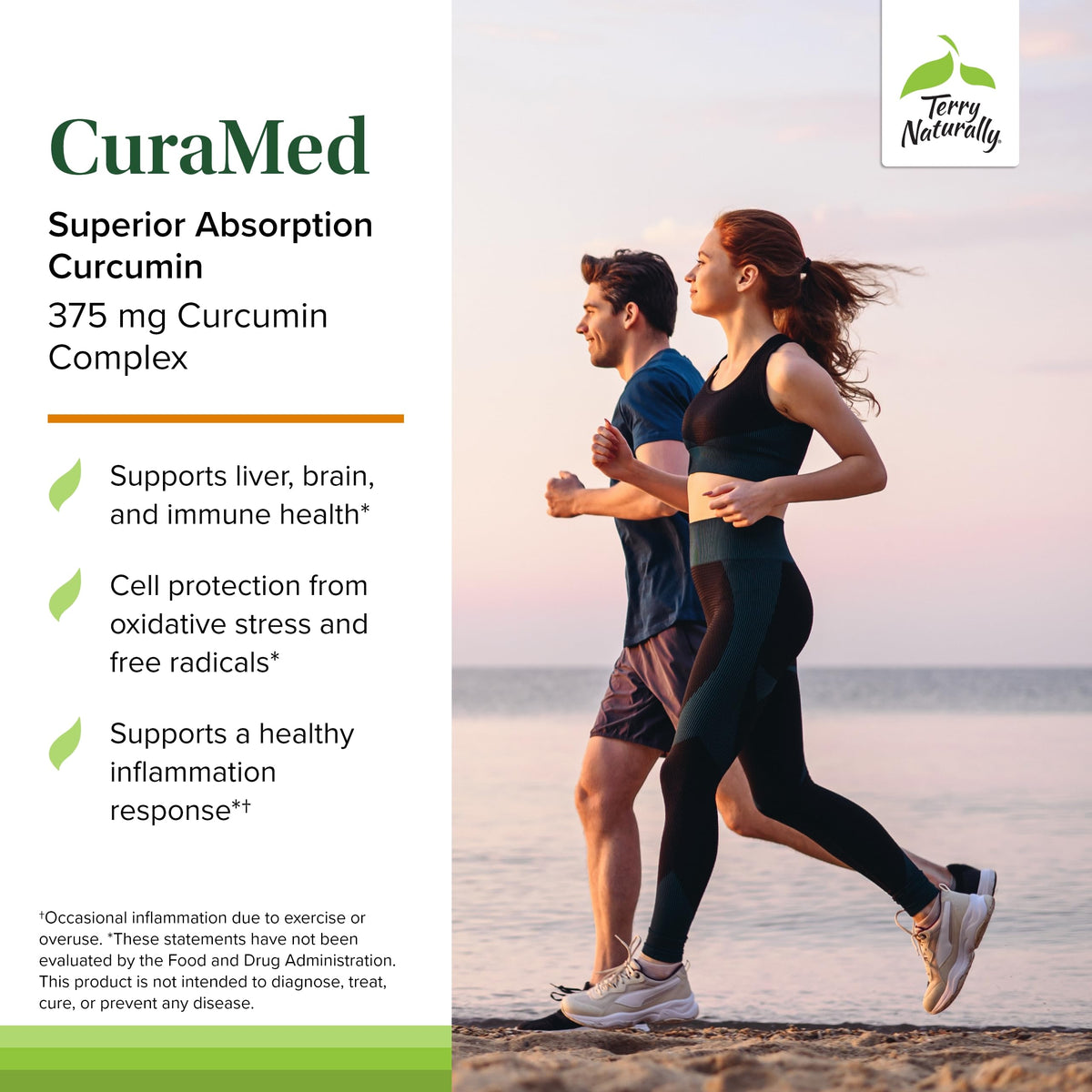 Terry Naturally CuraMed 375mg – Antioxidant Curcumin with Turmeric Oil | 60 Softgels (Pack of 3)