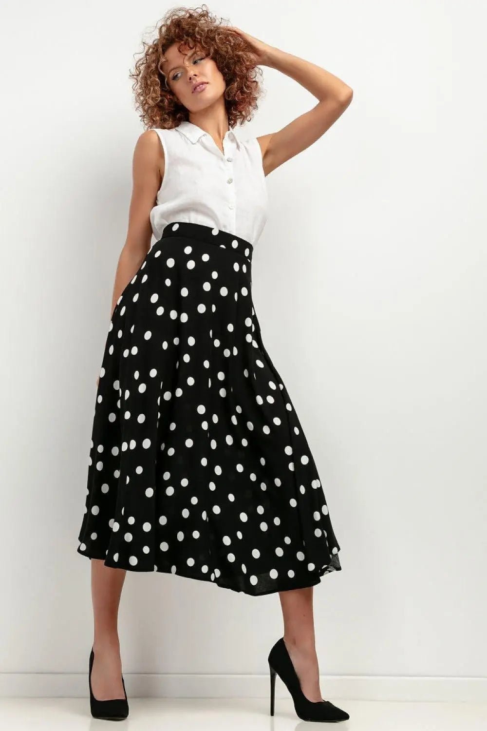 Tessita patterned viscose skirt