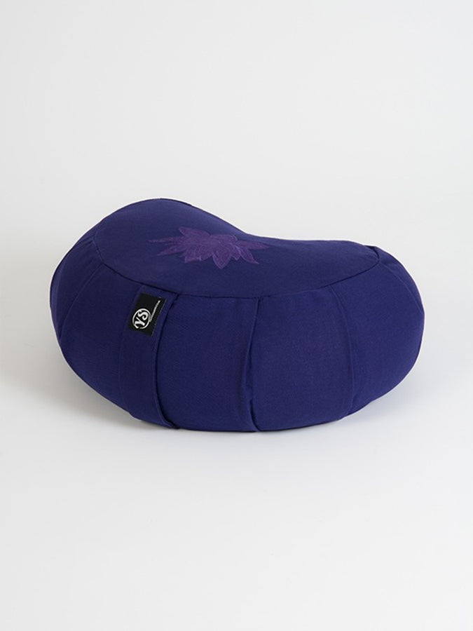 Yoga Studio GOTS Organic Cotton Crescent Lotus Zafu Buckwheat Cushion