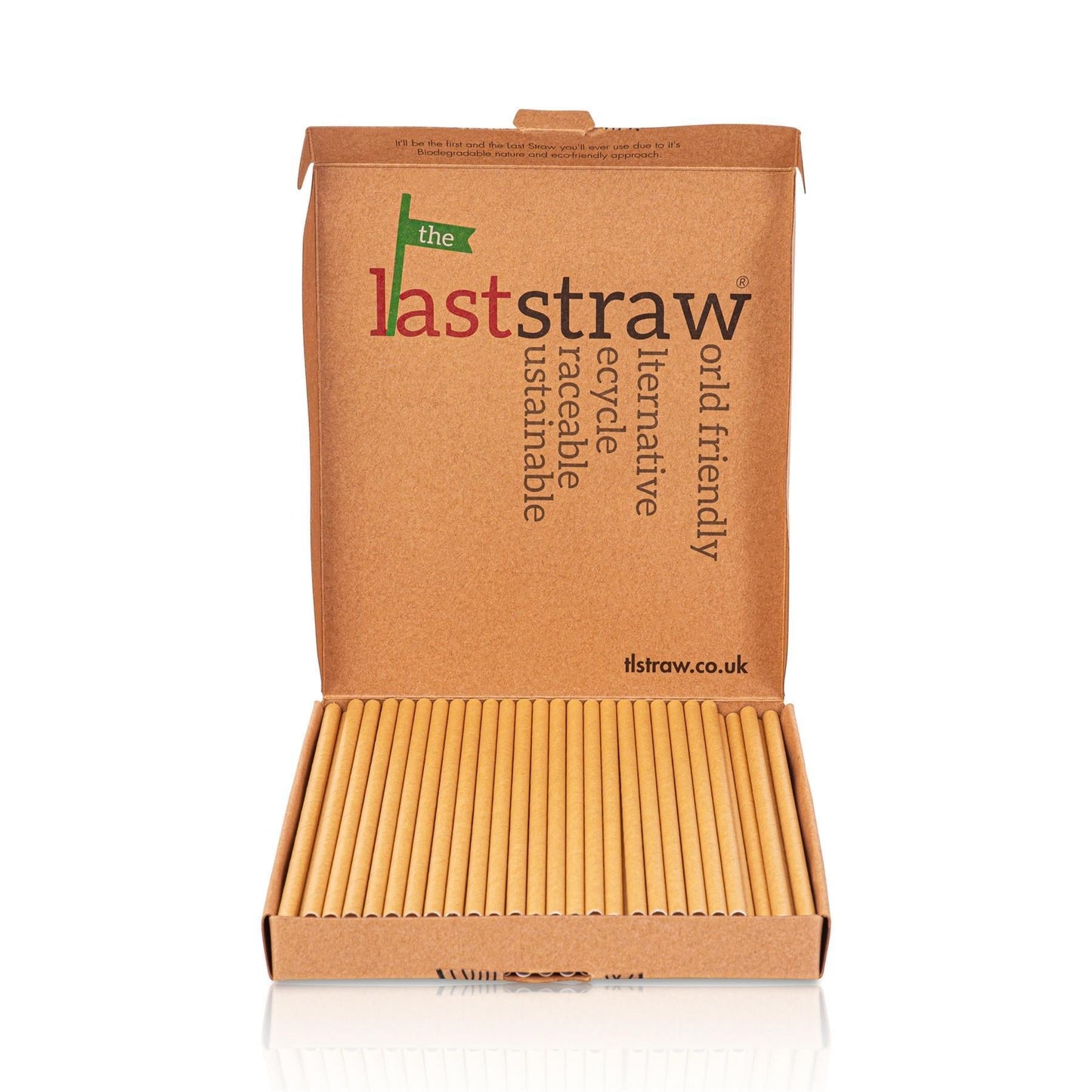 the Last Straw - 100% Biodegradable Paper Drinking Straws (100 Pack)(Plain)