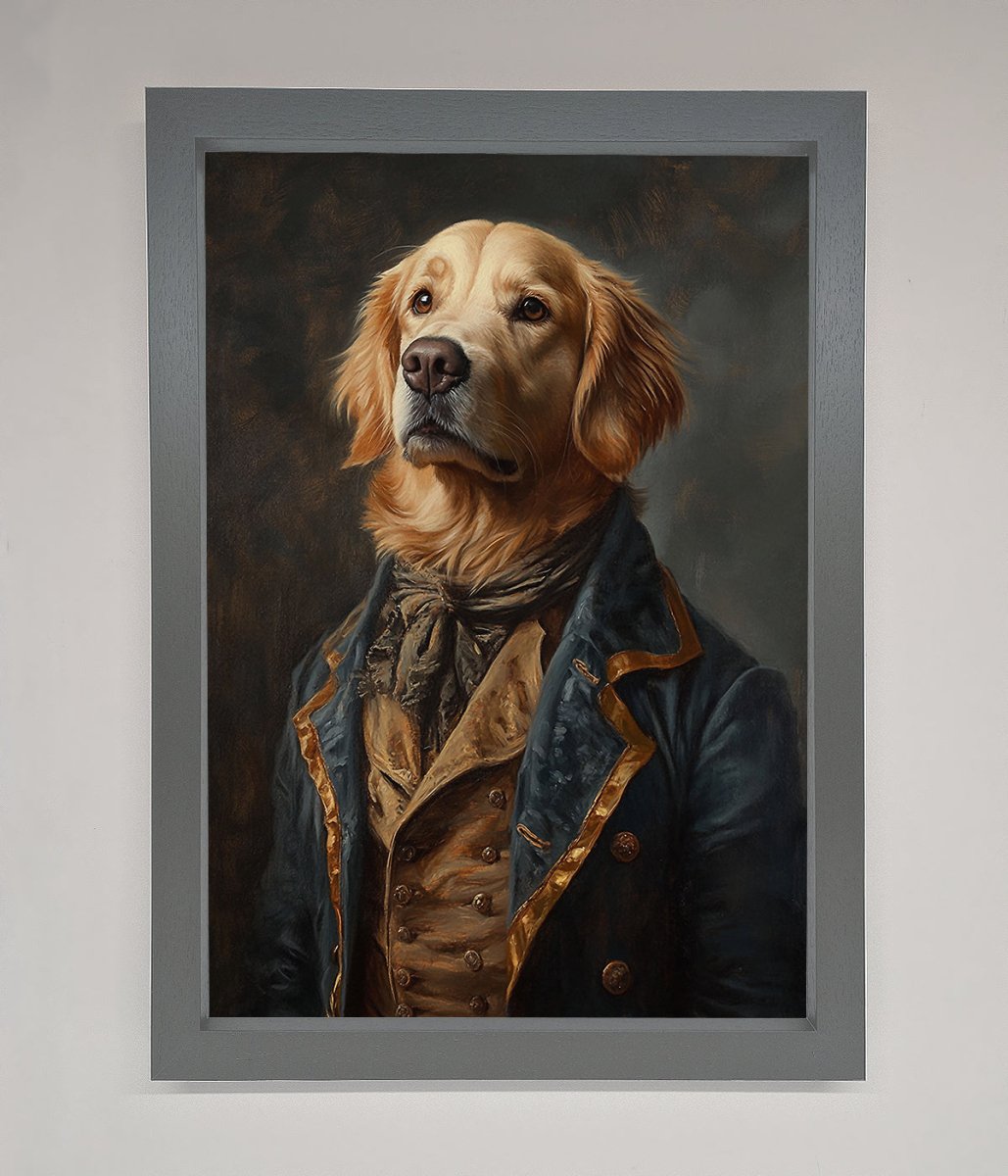 The Renaissance Golden Retiever Framed Wall Art