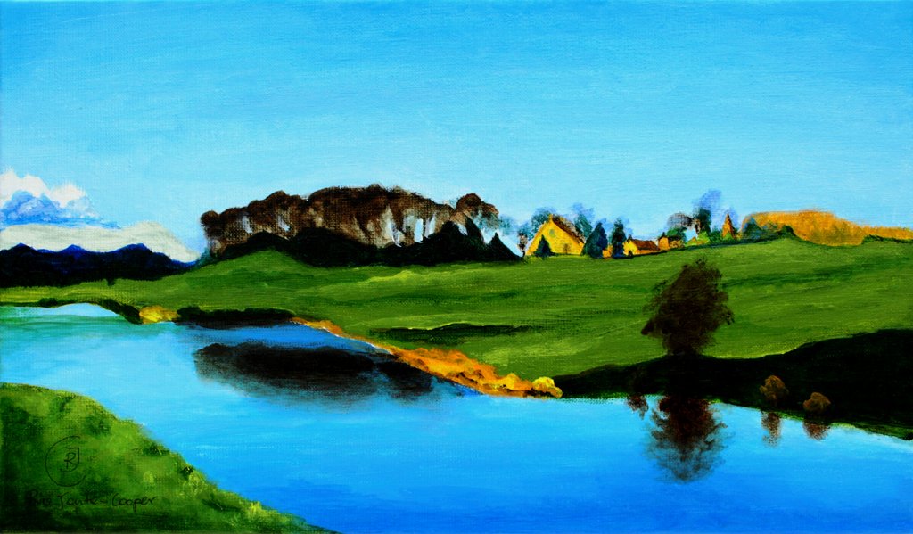 The Serene Painting of River Aire