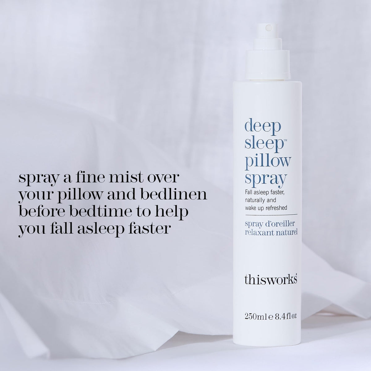 THISWORKS Deep Sleep Pillow Spray – 250 ml | Natural Aromatherapy Sleep Aid with Lavender, Vetivert & Chamomile
