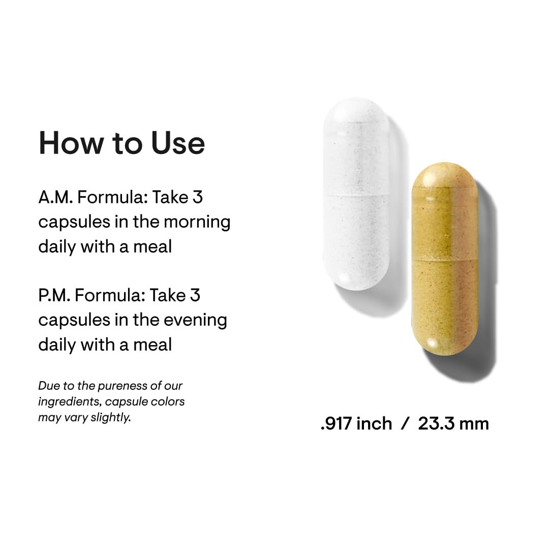 THORNE Multi-Vitamin Elite – AM & PM Daily Nutritional Supplement (Gluten-Free, Dairy-Free) | 180 Capsules