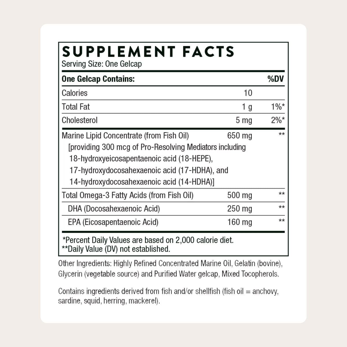 THORNE Pro-Resolving Mediators - Balanced Immune Response & Brain Structure, 60 Gelcaps