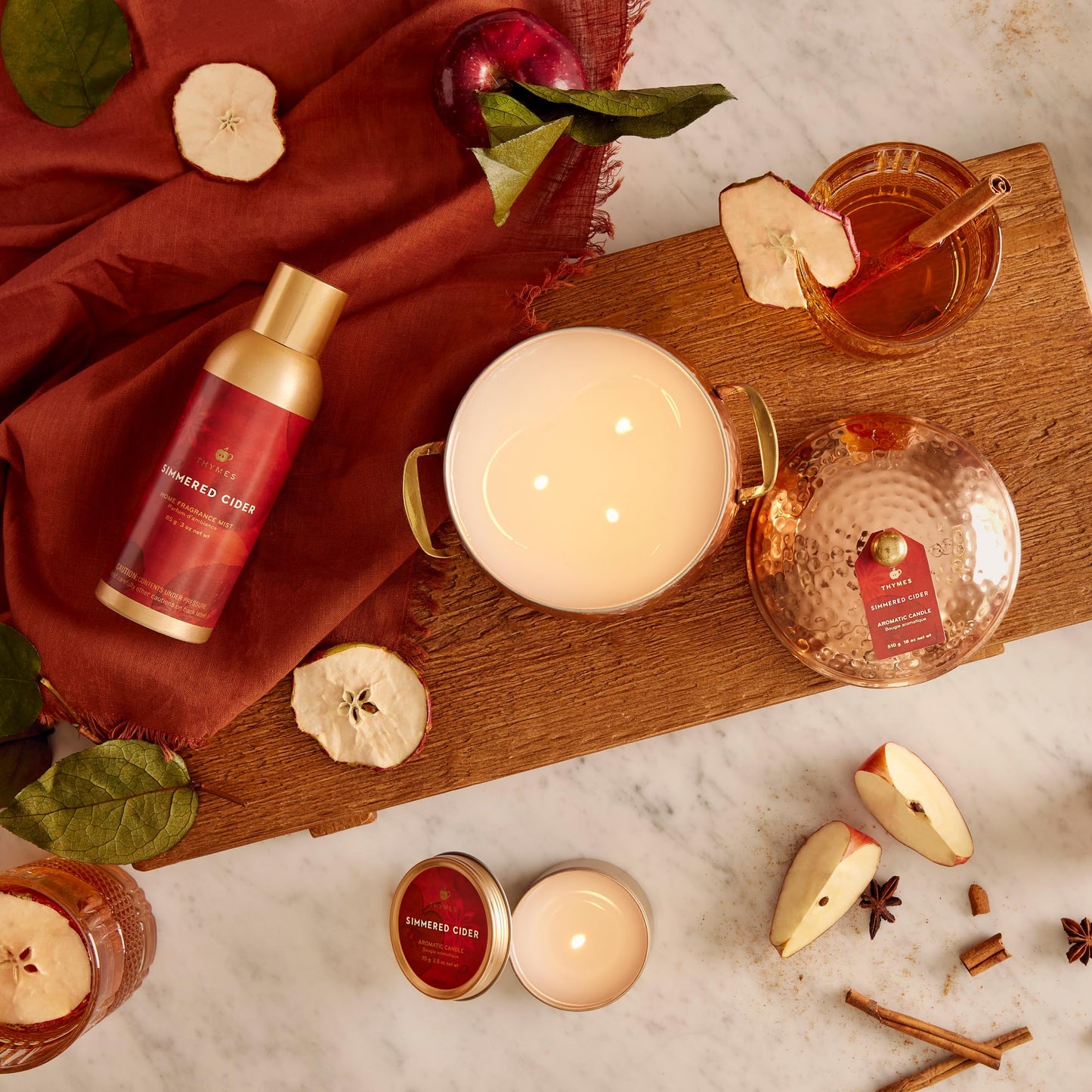 Thymes Simmered Cider Fragrance Mist - Apple & Cardamom Room Spray (3 oz)