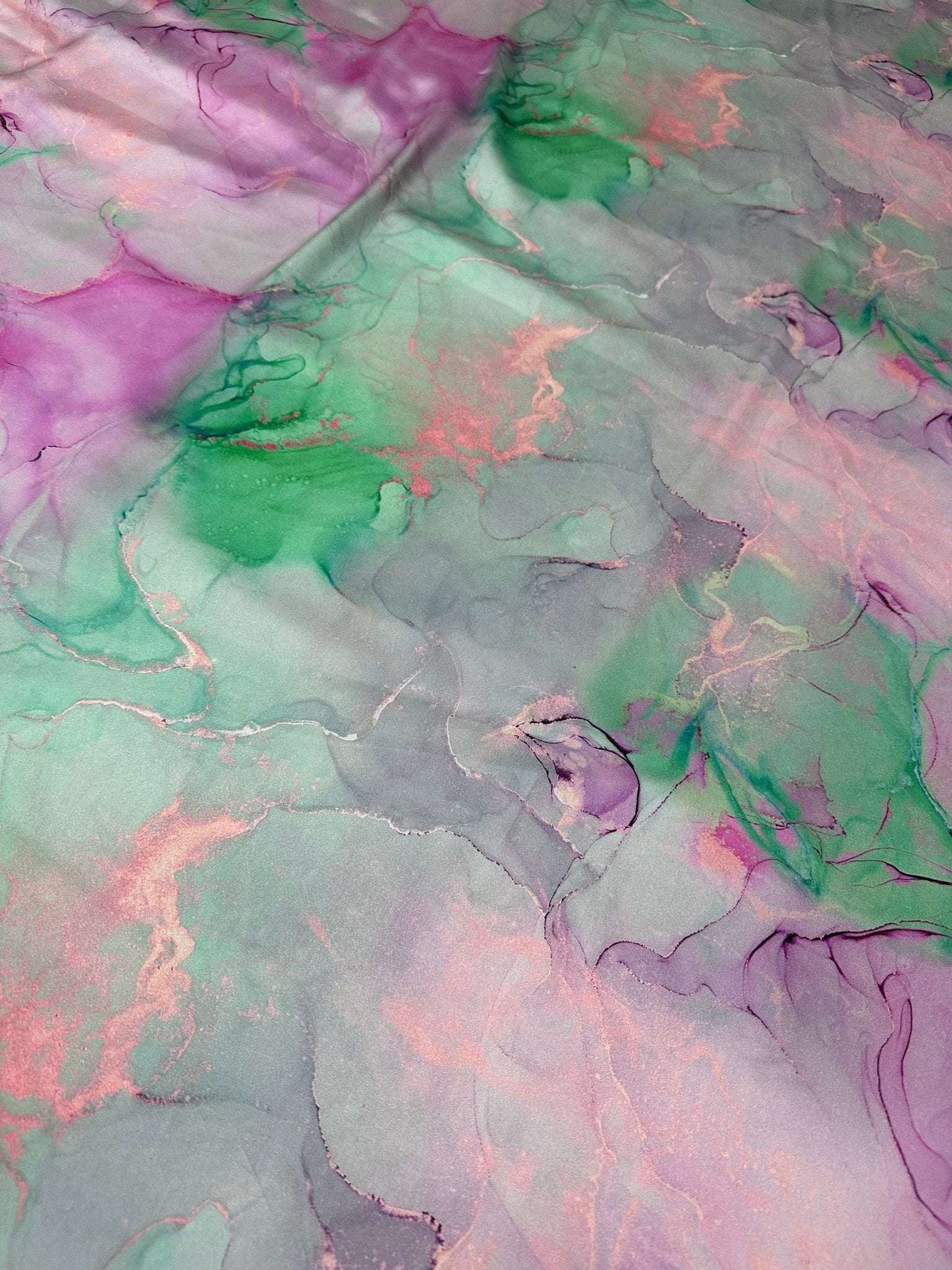 Abstract Watercolor Print Fabric – Available in Satin, Crepe, Spandex & Chiffon | By Metre
