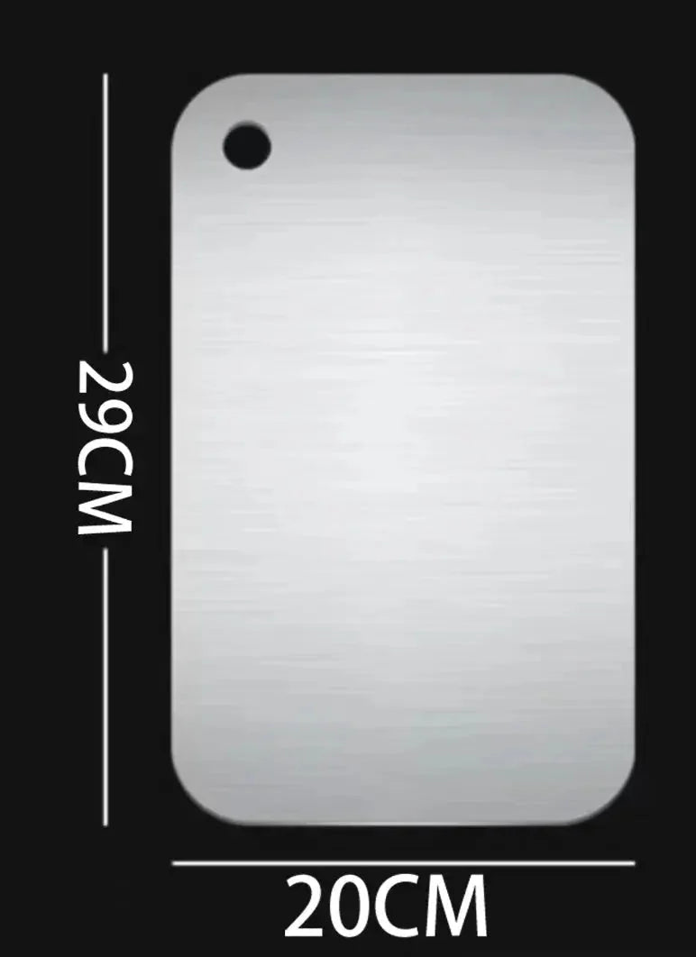 Titanium Stainless Steel Cutting Board – 304 Food Grade Thickened Double-Sided Chopping Board for Kitchen, Fruit & Meat