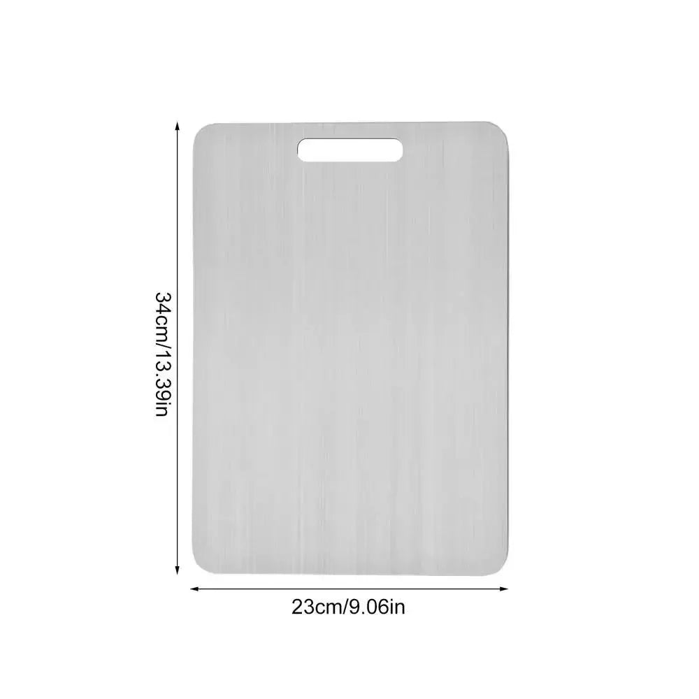 Titanium Stainless Steel Cutting Board – 304 Food Grade Thickened Double-Sided Chopping Board for Kitchen, Fruit & Meat