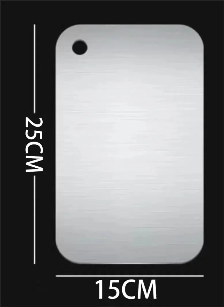 Titanium Stainless Steel Cutting Board – 304 Food Grade Thickened Double-Sided Chopping Board for Kitchen, Fruit & Meat