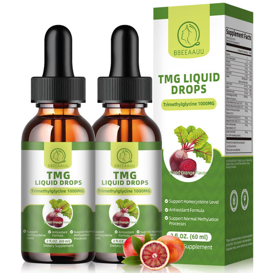BBEEAAUU TMG Supplements 1000MG Liquid Drops – High-Absorption Betaine for Methylation, Liver & Cognitive Support