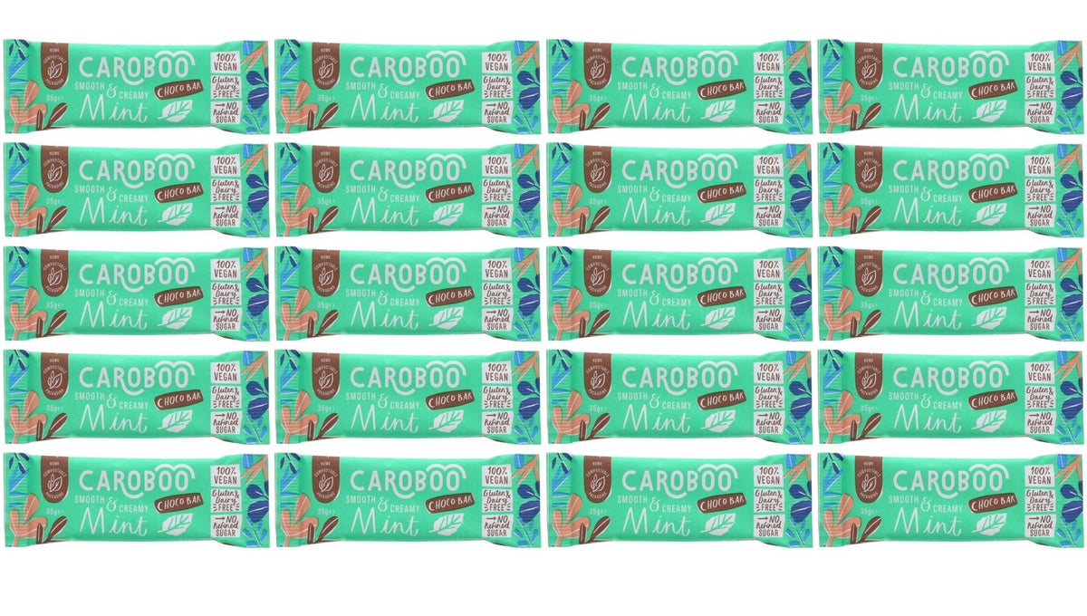 20 x Caroboo Mint Carob Choc Bar - 35g