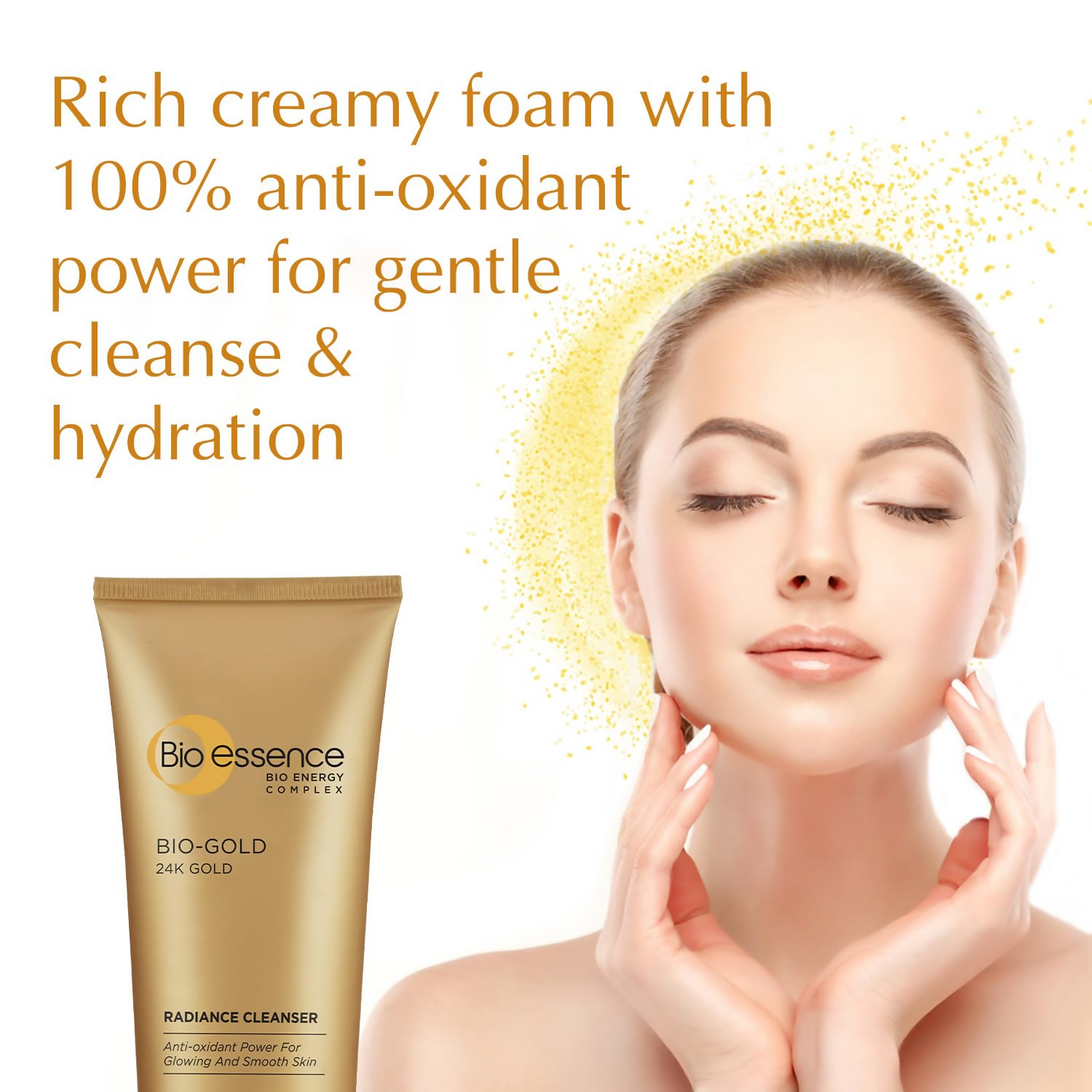 Bio Essence 24K Gold Radiance Face Cleanser, Niacinamide Face Wash