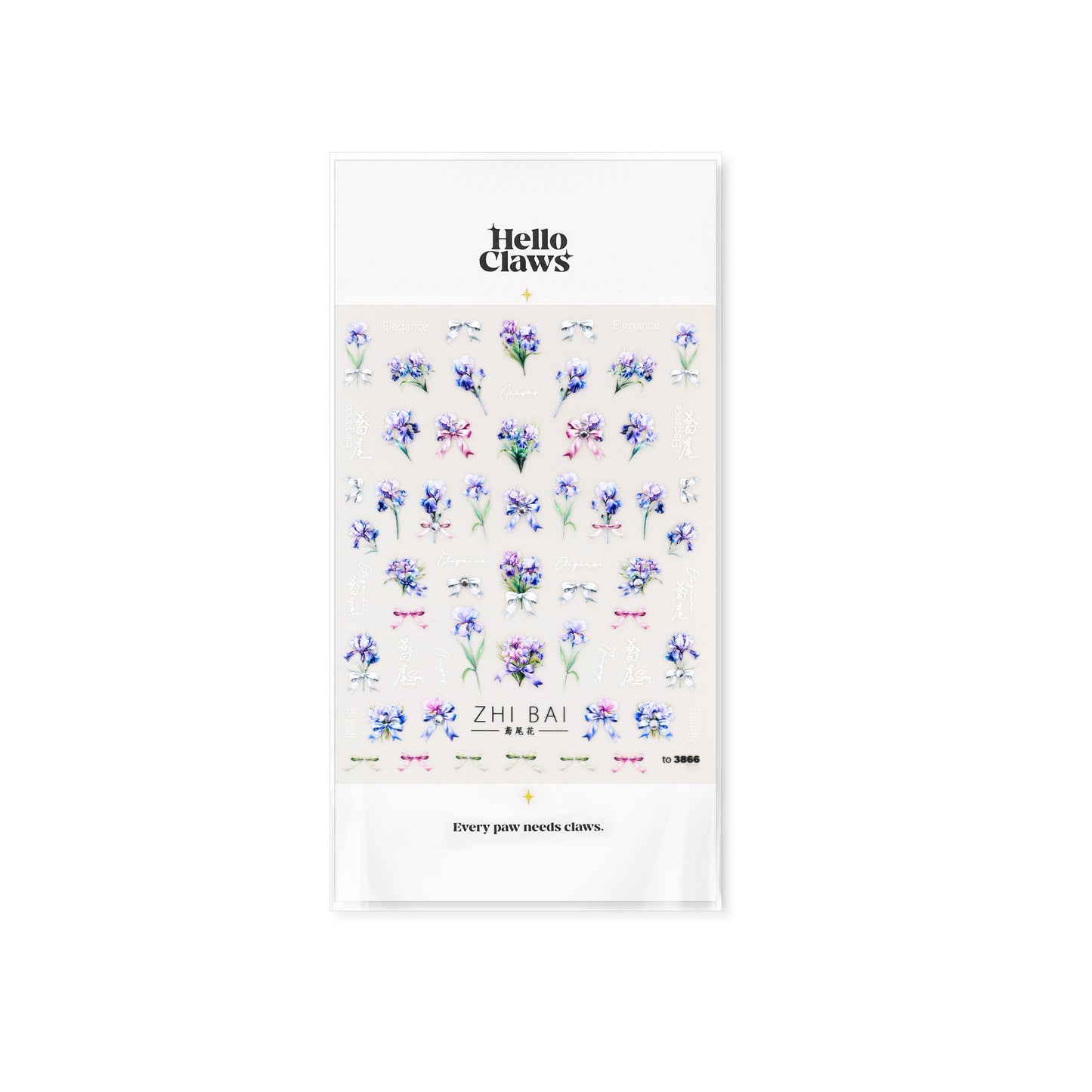 Hello Claws | Purple Flower Nail Deco Sticker