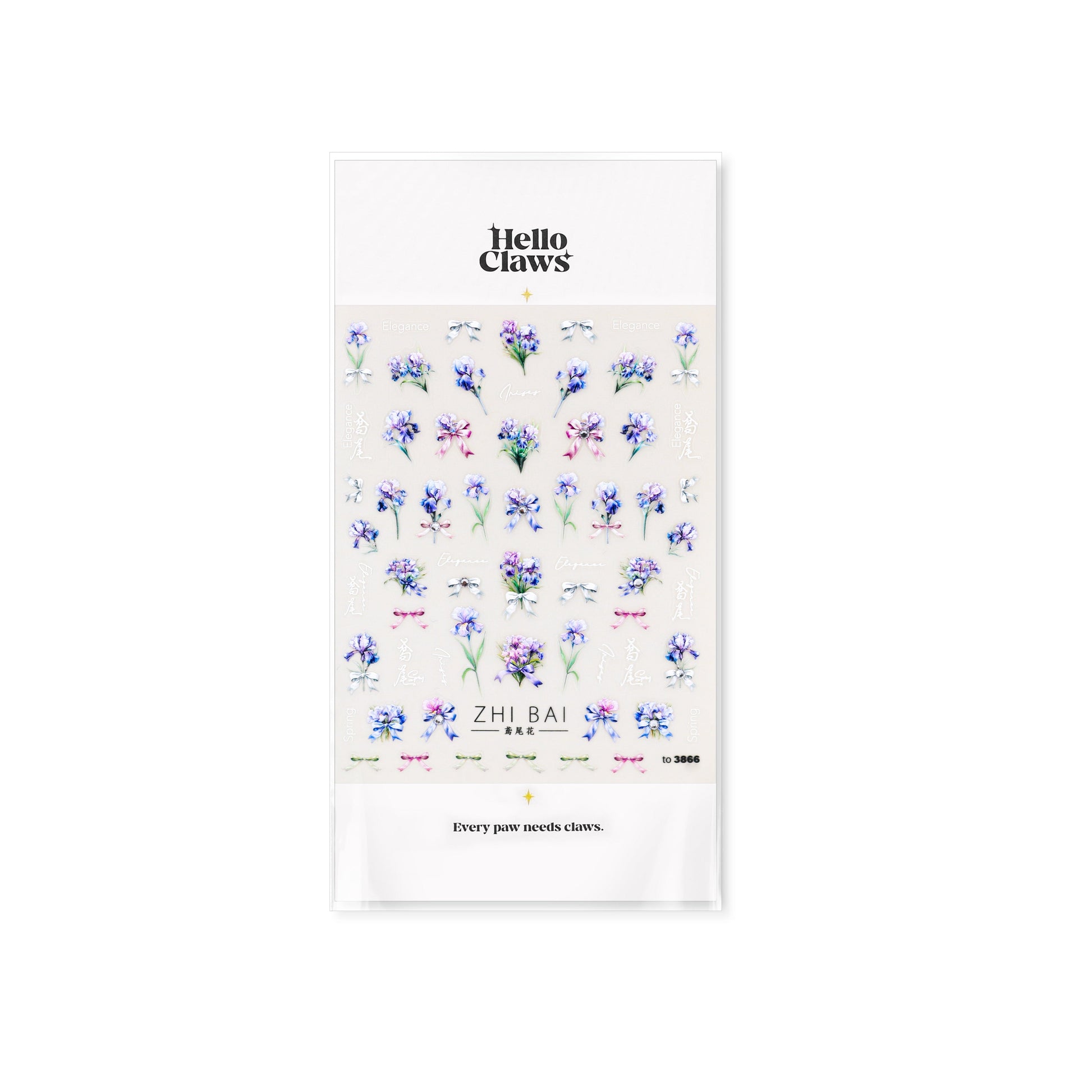 Hello Claws | Purple Flower Nail Deco Sticker