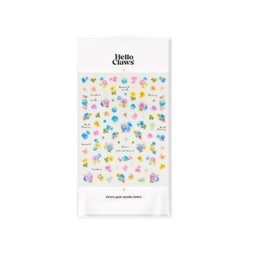 Hello Claws | Pansy Flower Diamond Nail Deco Sticker