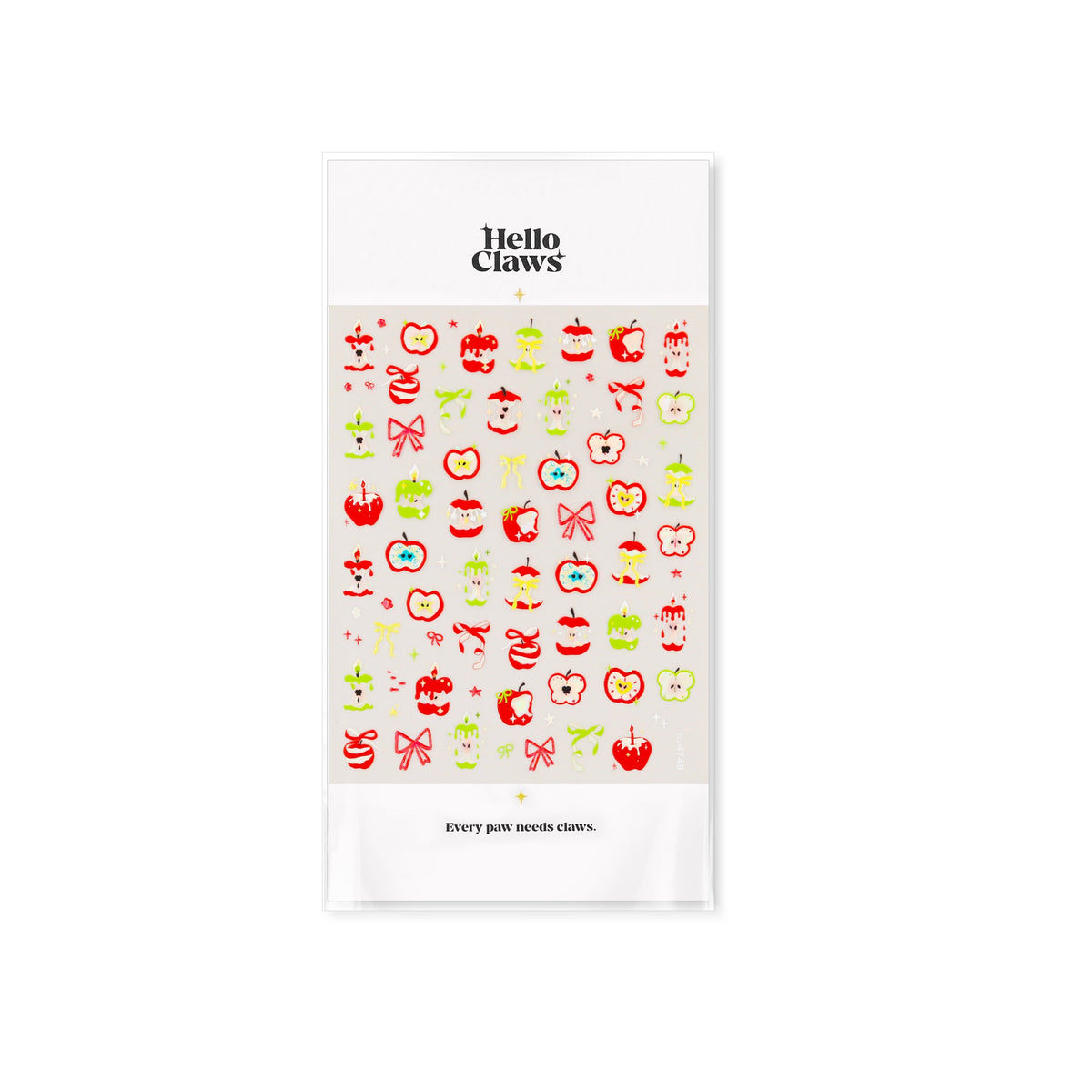 Hello Claws | Red Apple 3D Nail Deco Sticker