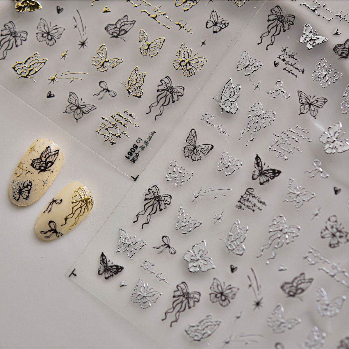 Hello Claws | Butterfly And Bowknot Hot Stamping Nail Deco Sticker