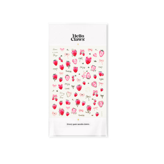 Hello Claws | Strawberry Nail Deco Sticker
