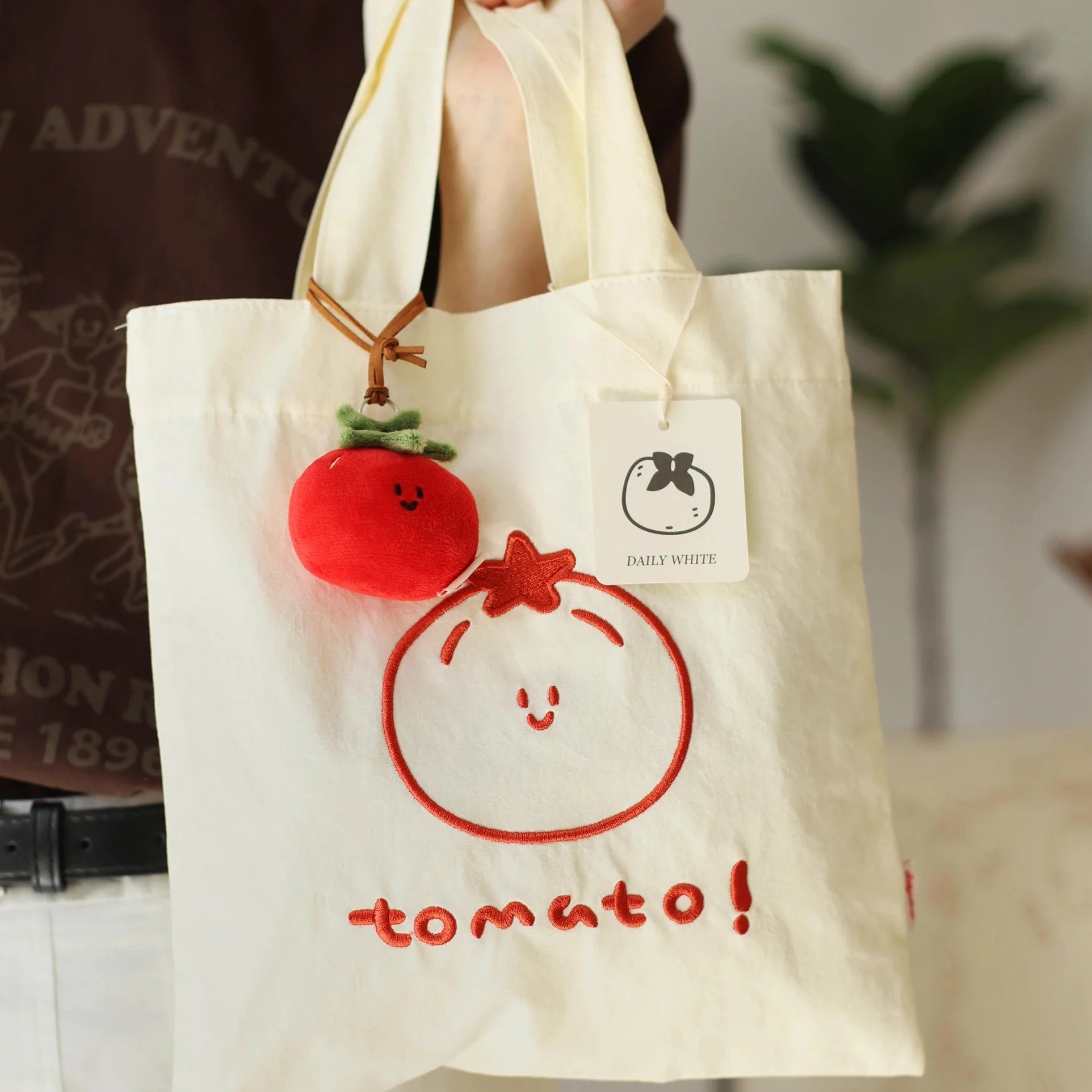 Daily White | Tomato Canvas Bag