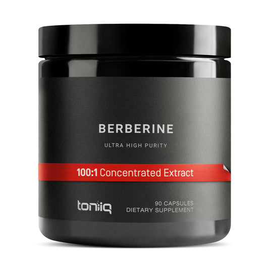 Toniiq Berberine HCl 97% – Himalayas 100:1 Extract, 90 Veg Capsules | 500 mg