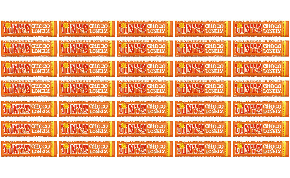35 x Tonys Chocolonely Milk Chocolate Caramel Sea Salt 35G