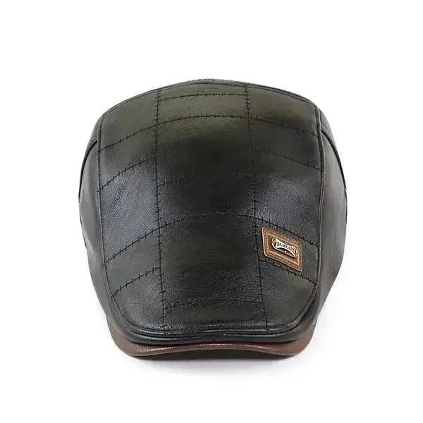 Top Level Leather Newsboy Planas Duckbill Visor Cap