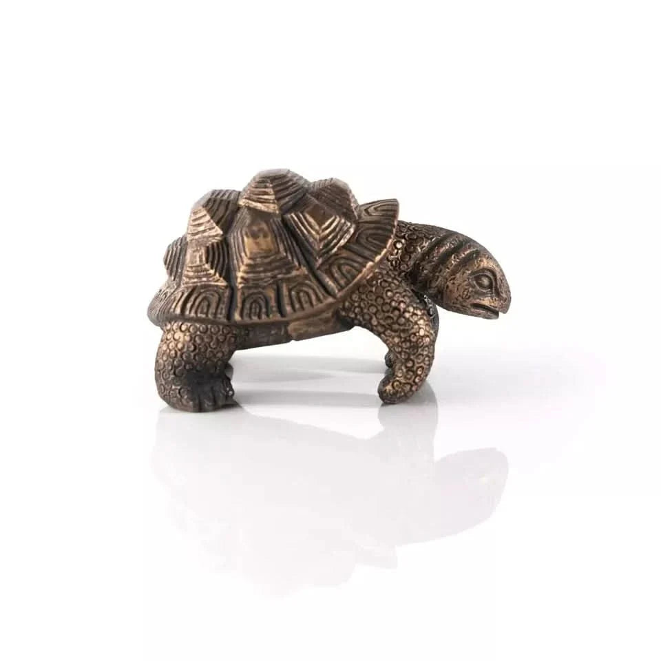 Tortoise Plant Pot Hanger Bronze Effect Resin Ornament 11cm