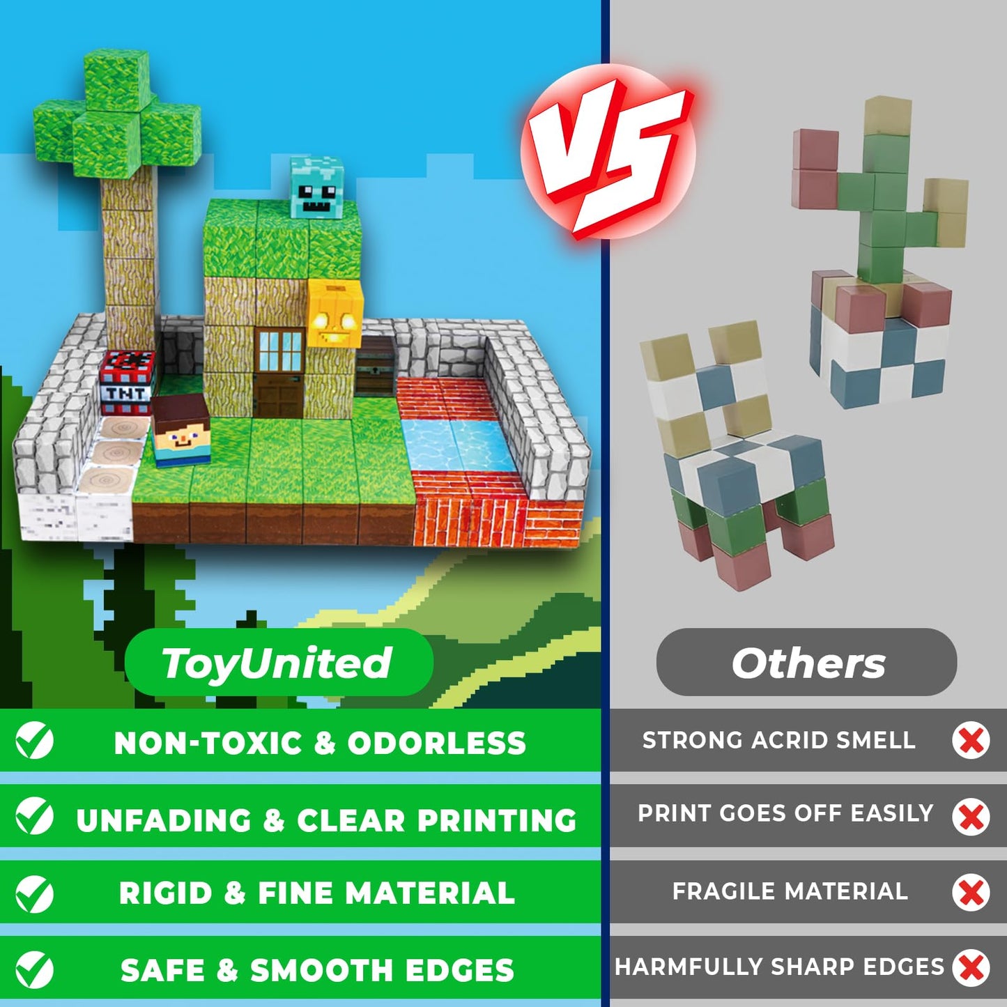 ToyUnited 150PCS Magnetic Blocks – STEM Forest World Building Set for Kids