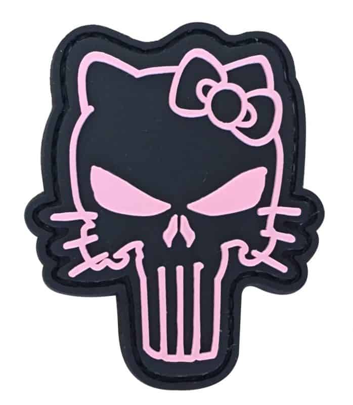 TPB Punisher Kitty PVC Patch Black / Pink