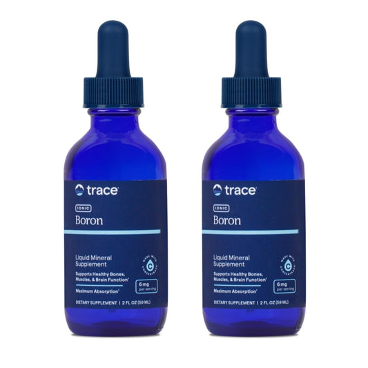 Trace Minerals Ionic Boron — Liquid Boron for Bone & Muscle Support (2 oz, 2 Pack)