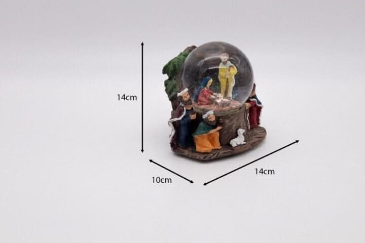 Christmas Nativity Scene Snow Globe Resin Festive Decoration