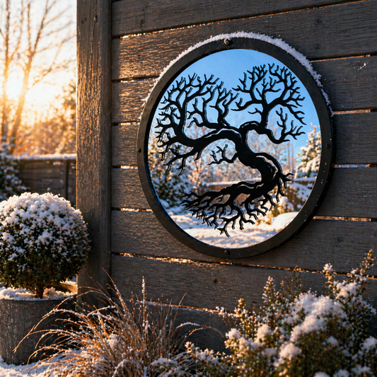 Heart Tree Garden Mirror