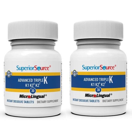Superior Source Triple K 2-Pack: MK-4 500mcg, MK-7 50mcg, K1 500mcg